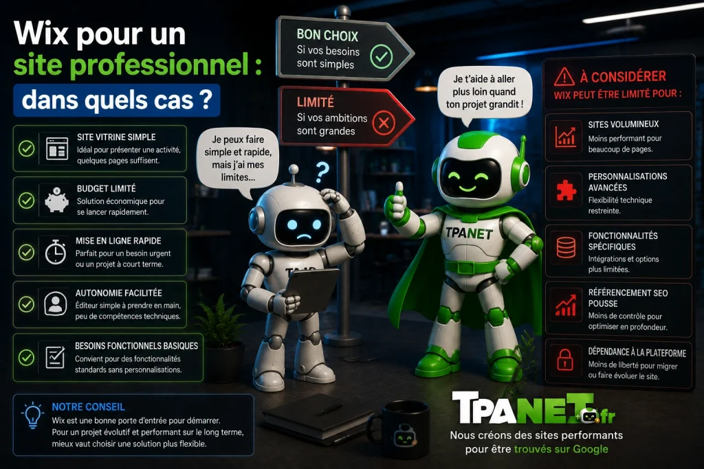 Site internet wix ses avantages et limite en 2026