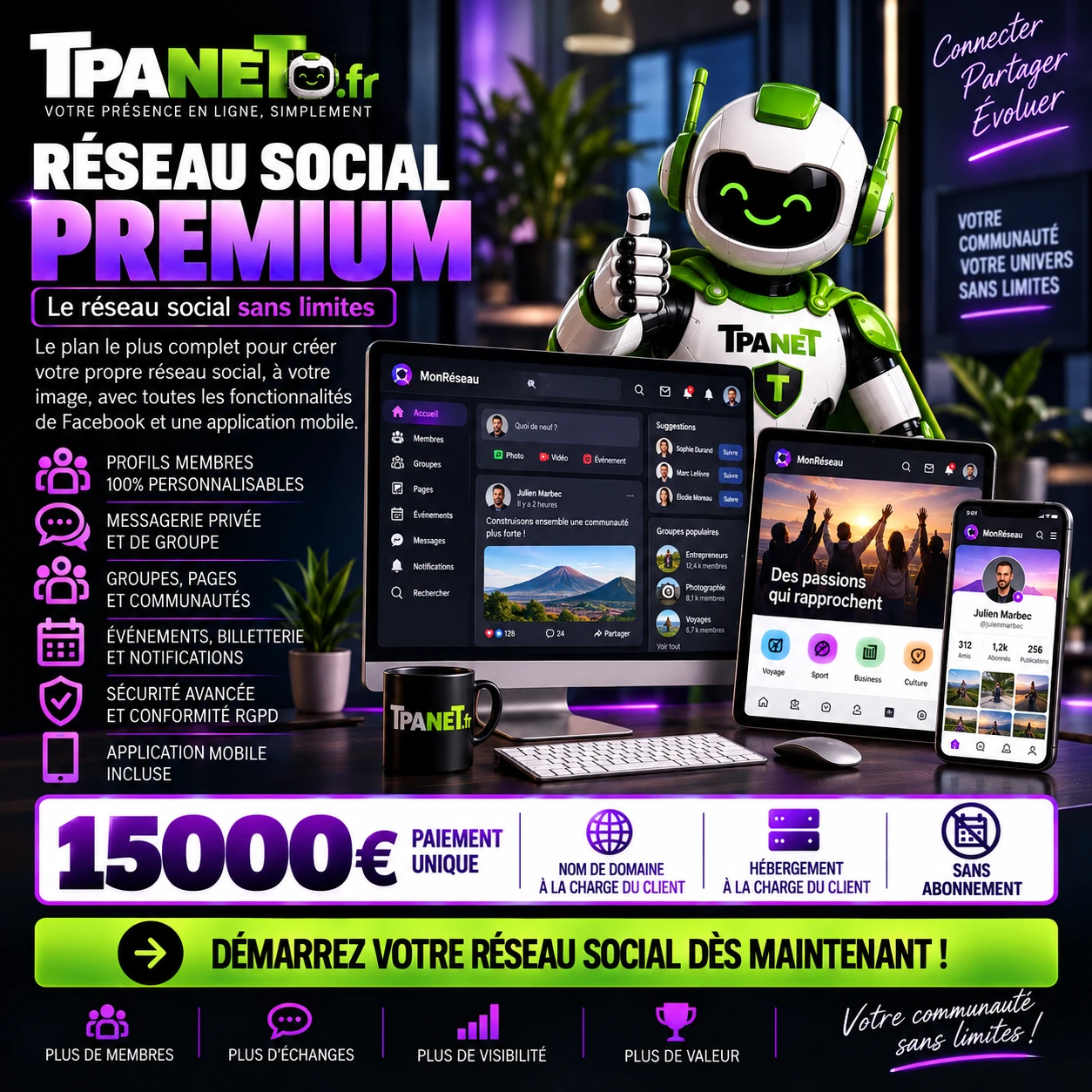 Réseau social premium 1 Réseau social premium