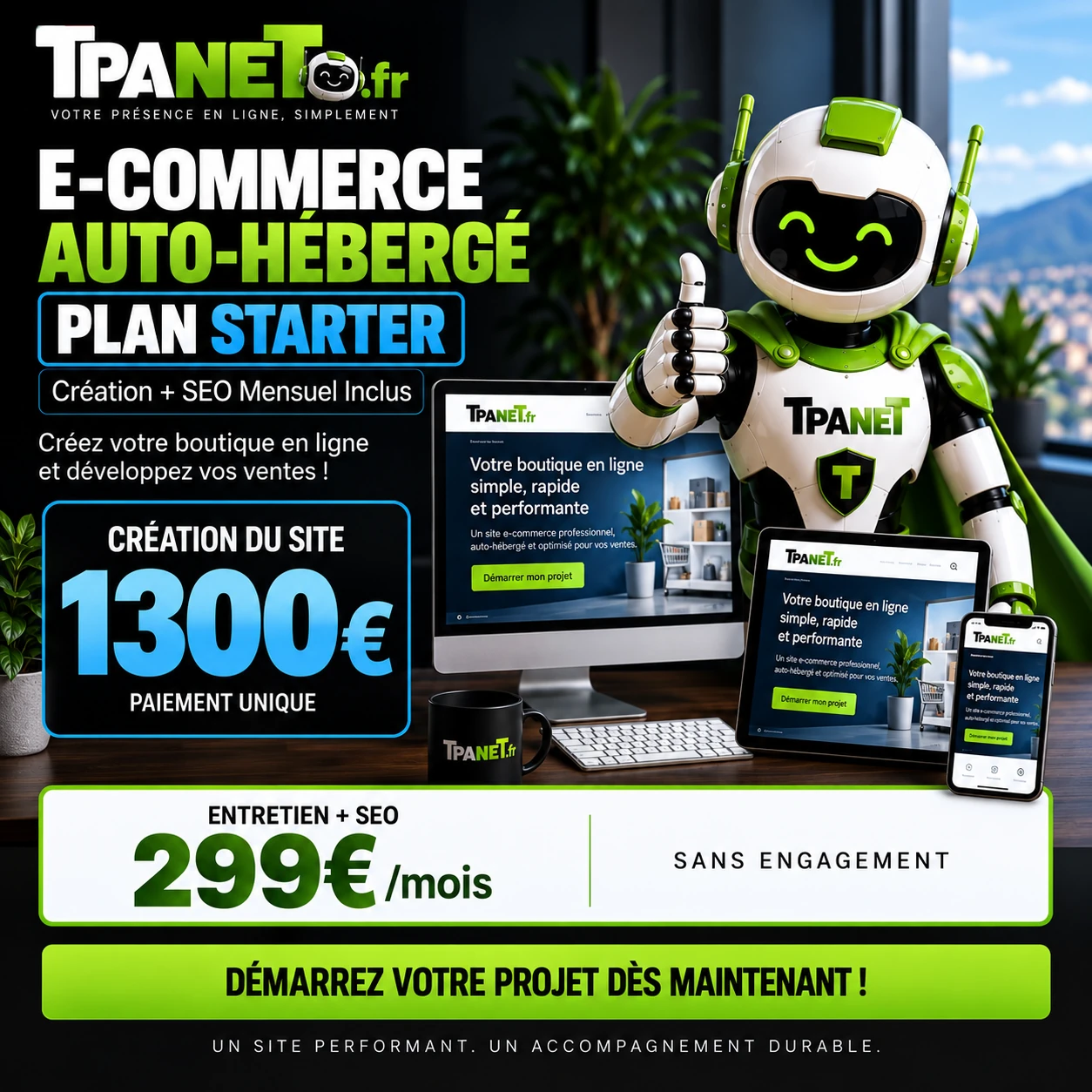 Nos solutions web 11 ecommerce starter tpanet