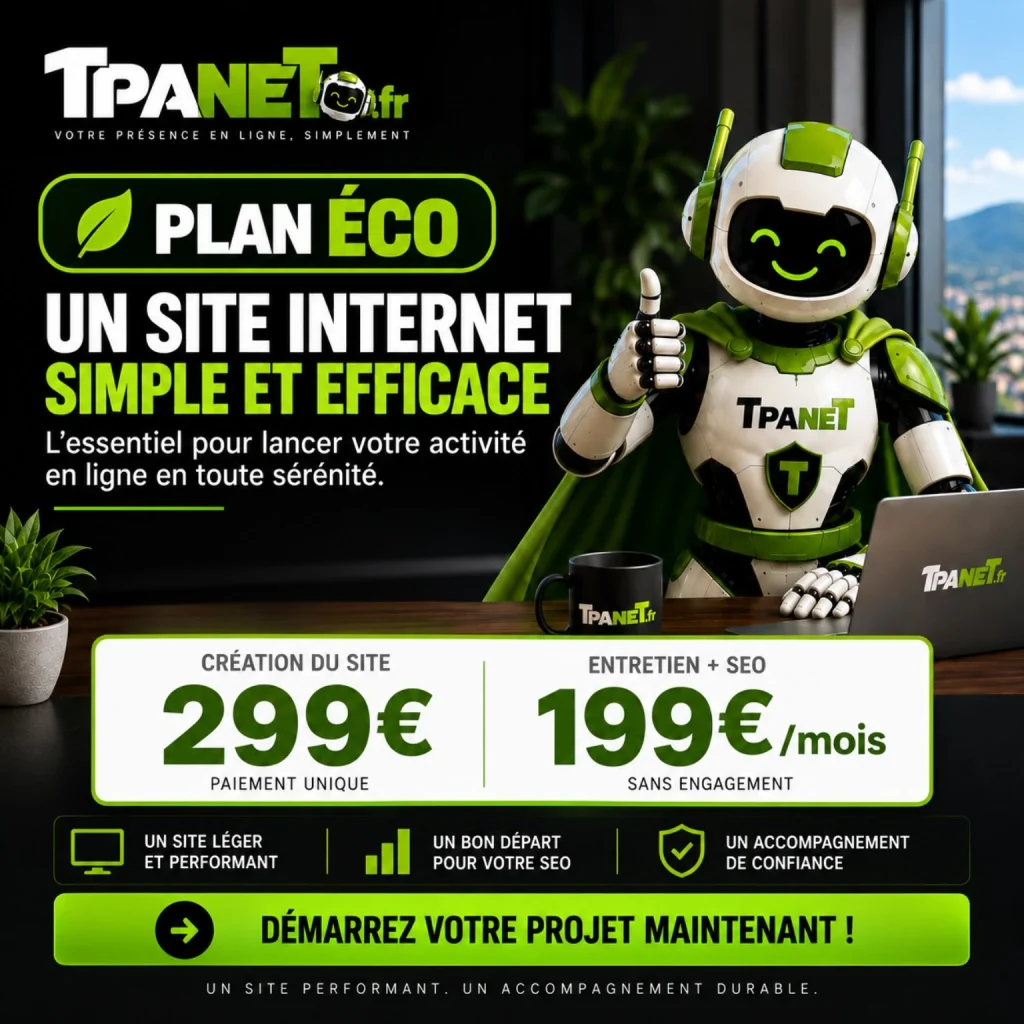 TPANET site de référencement seo dans le 63. 17 plan eco tpanet