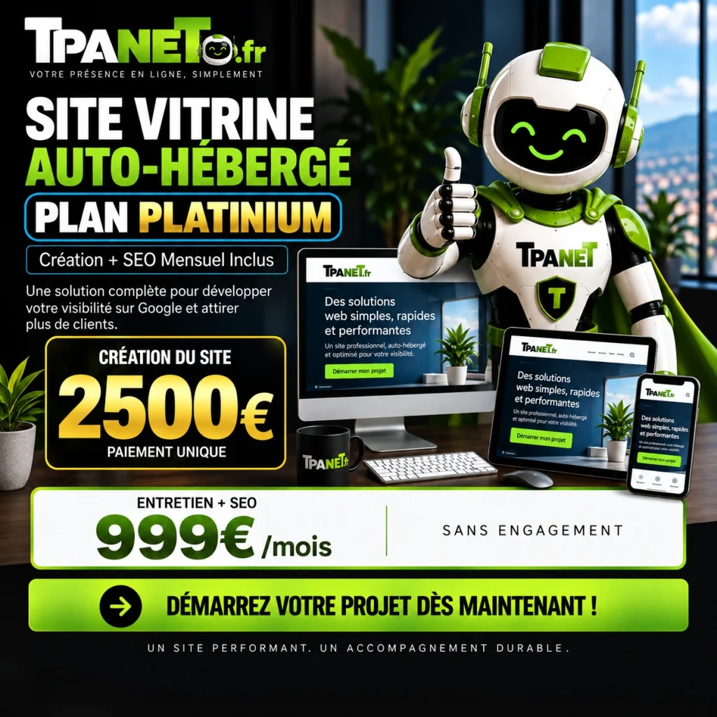 TPANET site de référencement seo dans le 63. 20 plan platinium tpanet