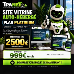 Site vitrine auto-hébergé PLATINIUM – La solution visibilité maximale pour dominer Google