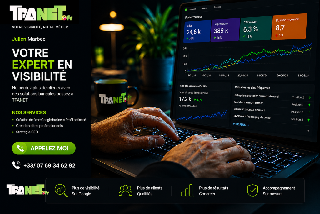 TPANET site de référencement seo dans le 63.
