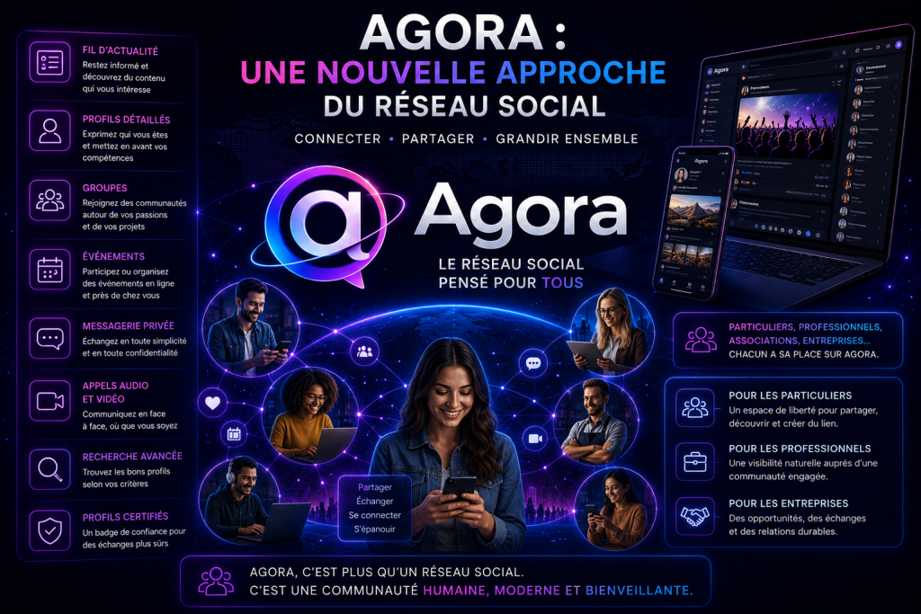 Agora : le nouveau réseau social français est officiellement ouvert !