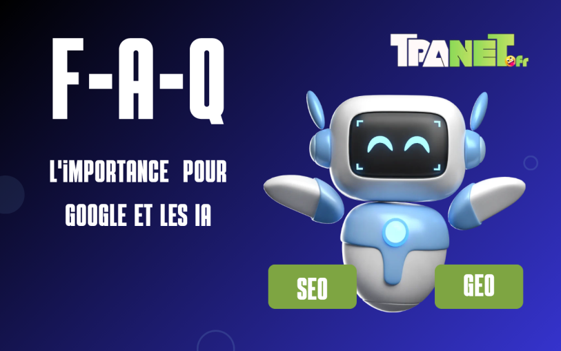 L'importance des FAQ pour Google et les intelligences artificielles 1 Blue Gradient 3D SEO Strategy Desktop Prototype 20260718 095418 0000