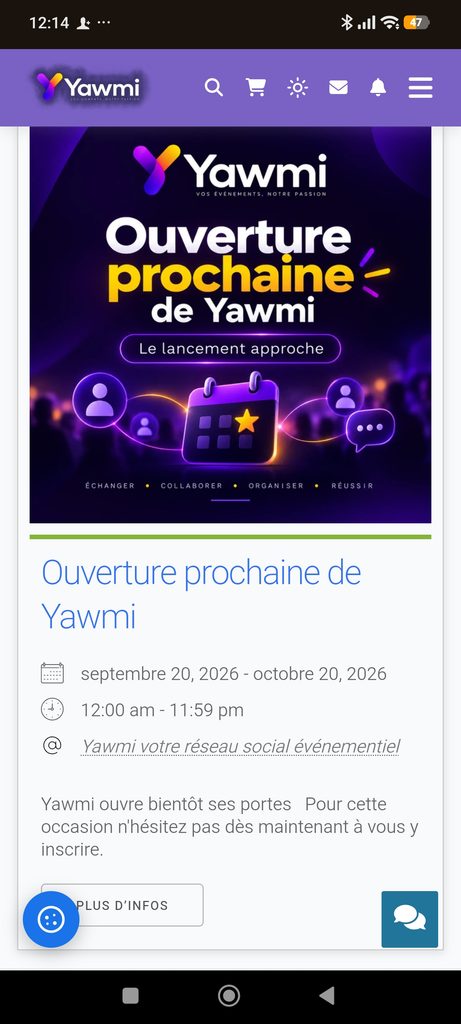 Projet Yawmi : le réseau social français gratuit dédié à vos événements 24 Projet Yawmi : le réseau social français gratuit dédié à vos événements