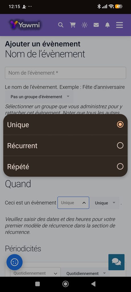 Projet Yawmi : le réseau social français gratuit dédié à vos événements 26 1000020850